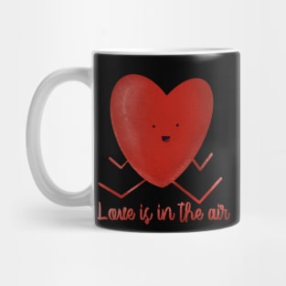 Love is in the air Heart hand drawn heart shaped picture Mug